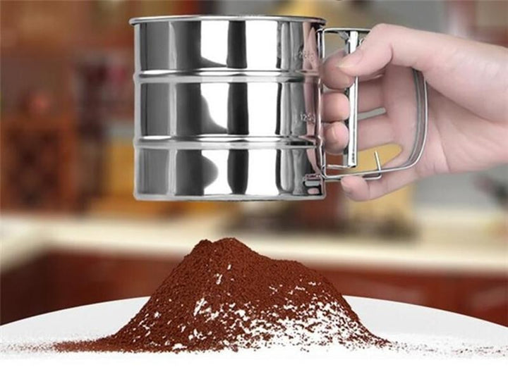 Flour Sifter Stainless Steel ��� Double Layer Fine Mesh Baking