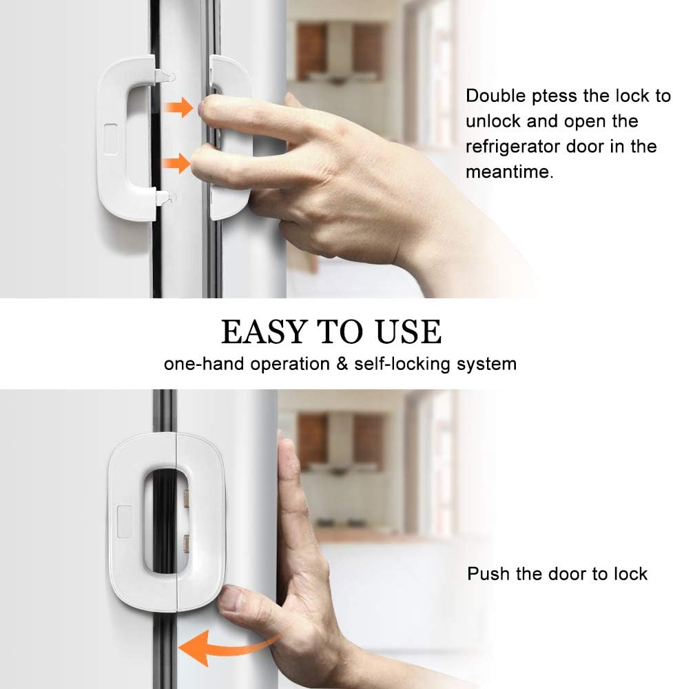 Child Safety Refrigerator Lock ��� Self Adhesive